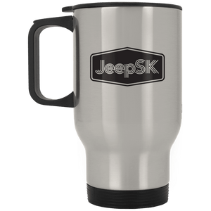 JEEP SK dye sub XP8400S Silver Stainless Travel Mug