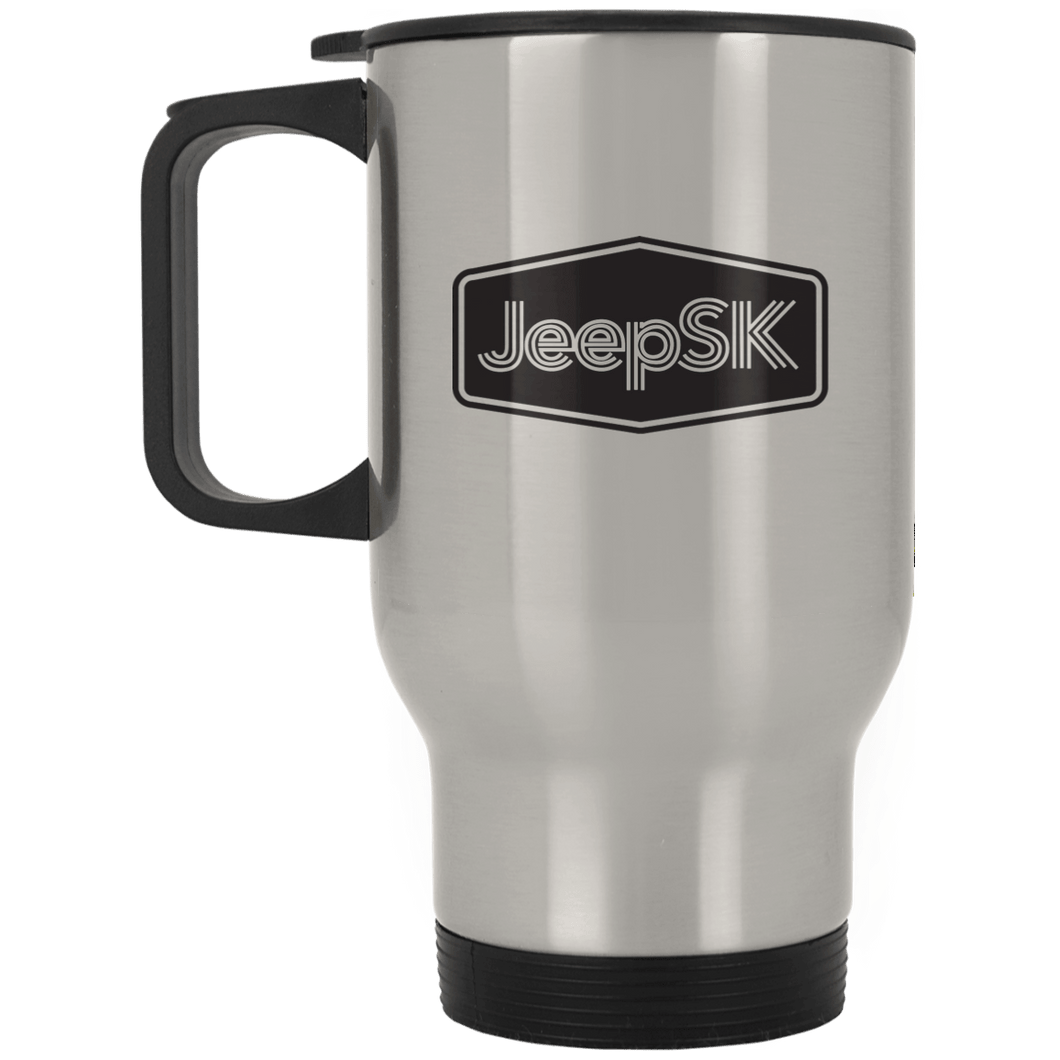 JEEP SK dye sub XP8400S Silver Stainless Travel Mug