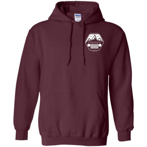 ASJC 2-sided print with Freedom flag on back G185 Gildan Pullover Hoodie 8 oz.