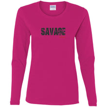 Savage Jeeps G540L Gildan Ladies' Cotton LS T-Shirt