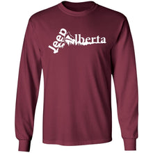 Jeep Alberta white logo G240 Gildan LS Ultra Cotton T-Shirt