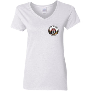 Dirt Devils Jeep Club 2-sided print G500VL Ladies' 5.3 oz. V-Neck T-Shirt