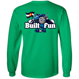 Built4Fun blue 2-sided print G240 Gildan LS Ultra Cotton T-Shirt