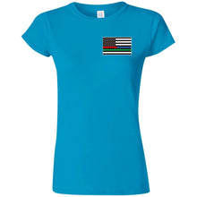 Unity Flag front, Jeeps Against Veteran Suicide back G640L Gildan Softstyle Ladies' T-Shirt