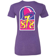 S7S white logo Taco 2-sided print NL6710 Ladies' Triblend T-Shirt