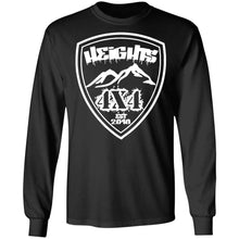 Heights 4x4 crest white logo G240 Gildan LS Ultra Cotton T-Shirt
