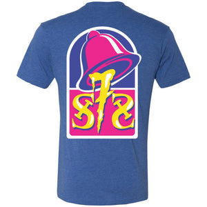 S7S white logo Taco 2-sided print NL6010 Men's Triblend T-Shirt