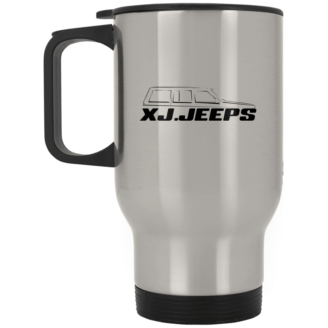 XJ Jeeps black XP8400S Silver Stainless Travel Mug