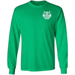 Work Hard Wheel Harder 2-sided print G240 LS Ultra Cotton T-Shirt
