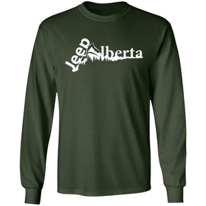 Jeep Alberta white logo G240 Gildan LS Ultra Cotton T-Shirt