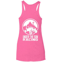 Under The Son Racing 2-sided print NL6733 Next Level Ladies' Triblend Racerback Tank