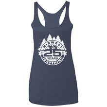 MWJT-25-years white logo NL6733 Ladies' Triblend Racerback Tank