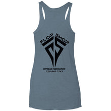 Flop Shop 2-sided print NL6733 Next Level Ladies' Triblend Racerback Tank