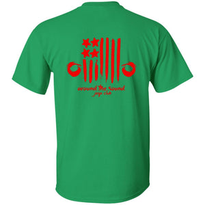ASJC 2-sided print with Freedom flag on back G200 Gildan Ultra Cotton T-Shirt
