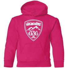 Heights 4x4 crest white logo G185B Gildan Youth Pullover Hoodie