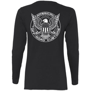 AmericanOffroadCustoms Horizontal white G540L Ladies' Cotton LS T-Shirt
