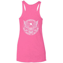 AmericanOffroadCustoms Horizontal white NL6733 Ladies' Triblend Racerback Tank