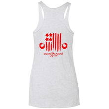 ASJC 2-sided print with Freedom flag on back NL6733 Next Level Ladies' Triblend Racerback Tank