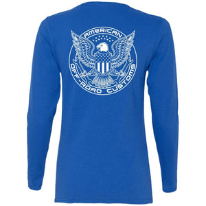 AmericanOffroadCustoms Horizontal white G540L Ladies' Cotton LS T-Shirt