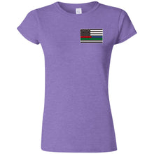 Unity Flag front, Jeeps Against Veteran Suicide back G640L Gildan Softstyle Ladies' T-Shirt