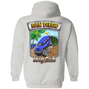 San Diego jeep club 2-sided print G185 Gildan Pullover Hoodie 8 oz.