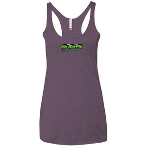 Hundt's Motorsports 2-sided print NL6733 Next Level Ladies' Triblend Racerback Tank