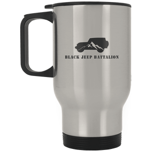 Black Jeep Battalion XP8400S Silver Stainless Travel Mug