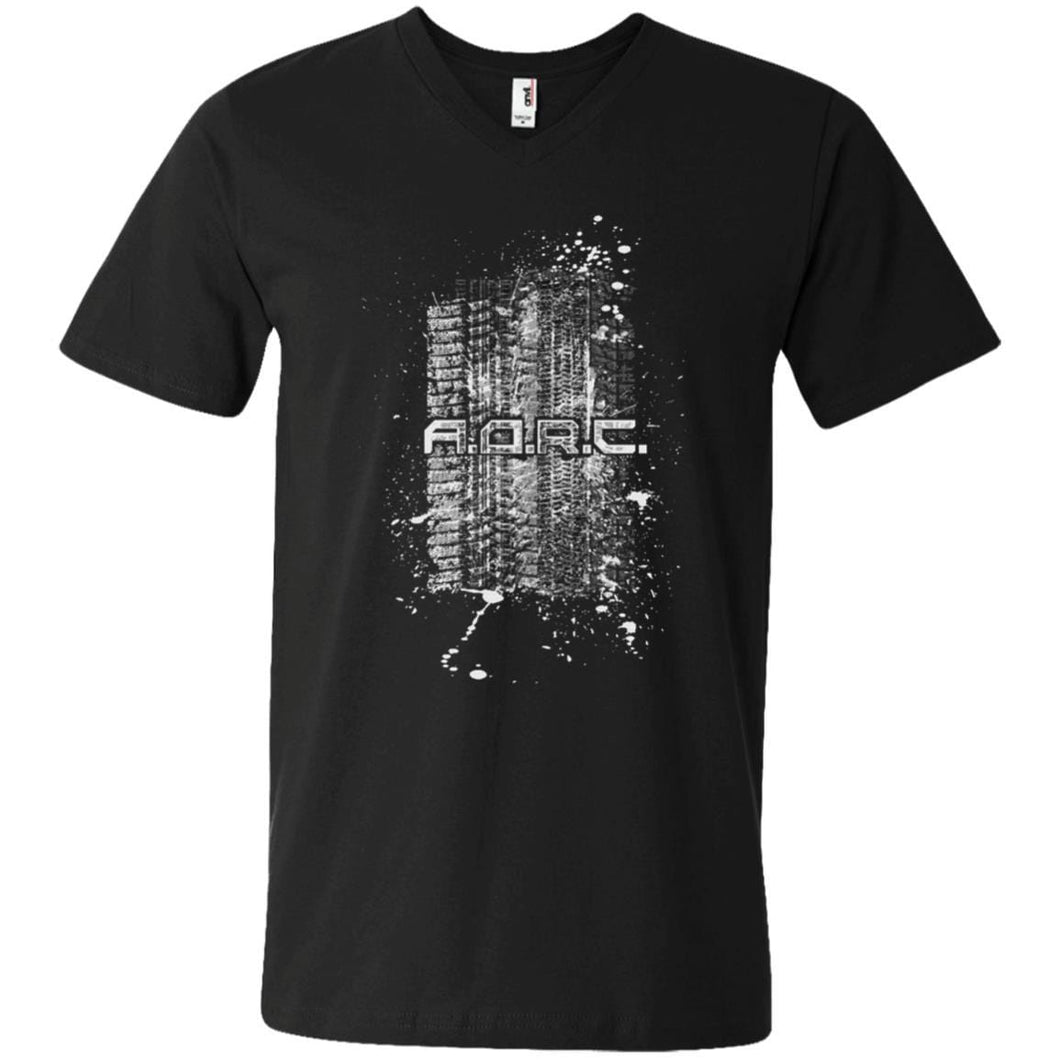 AORC Vertical white 2-sided print 982 Men's Printed V-Neck T-Shirt