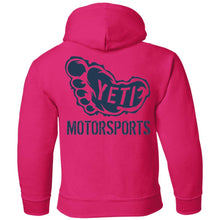 Yeti Motorsports blue logo 2-sided print G185B Gildan Youth Pullover Hoodie