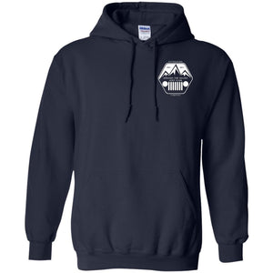 ASJC 2-sided print with Freedom flag on back G185 Gildan Pullover Hoodie 8 oz.