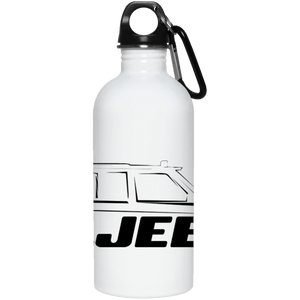 XJ Jeeps black full wrap around logo 23663 20 oz. Stainless Steel Water Bottle
