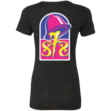 S7S white logo Taco 2-sided print NL6710 Ladies' Triblend T-Shirt