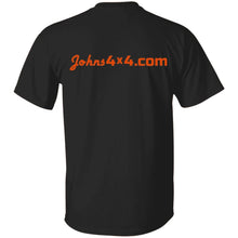John's 4x4 tread print logo 2-sided print G500 5.3 oz. T-Shirt