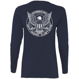 AmericanOffroadCustoms Horizontal white G540L Ladies' Cotton LS T-Shirt
