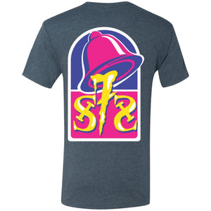 S7S white logo Taco 2-sided print NL6010 Men's Triblend T-Shirt