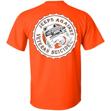 Unity Flag front, Jeeps Against Veteran Suicide back G200 Gildan Ultra Cotton T-Shirt