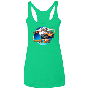 Planet of the Jeeps NL6733 Next Level Ladies' Triblend Racerback Tank
