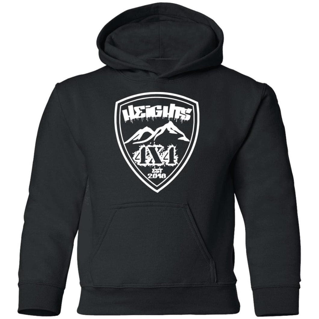 Heights 4x4 crest white logo G185B Gildan Youth Pullover Hoodie