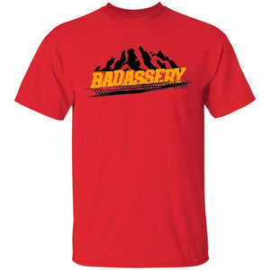 John's 4x4 BADASSERY Mountains 2-sided print G500 Gildan 5.3 oz. T-Shirt