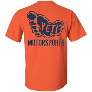 Yeti Motorsports blue logo 2-sided print G500 Gildan 5.3 oz. T-Shirt