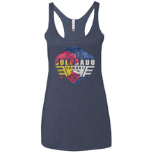 Colorado Combat Jeepers CO Flag NL6733 Next Level Ladies' Triblend Racerback Tank