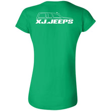 XJ Jeeps 2-sided print G640L Gildan Softstyle Ladies' Fitted T-Shirt
