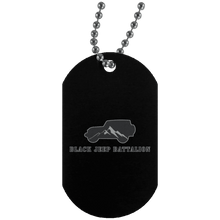 Black Jeep Battalion UN4004 Silver Dog Tag