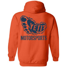 Yeti Motorsports blue logo 2-sided print G185 Gildan Pullover Hoodie 8 oz.