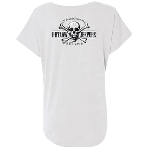 Outlaw Jeepers 2-sided print NL6760 Ladies' Triblend Dolman Sleeve
