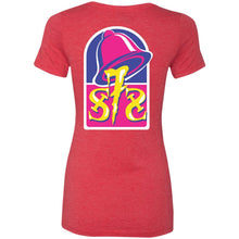 S7S white logo Taco 2-sided print NL6710 Ladies' Triblend T-Shirt
