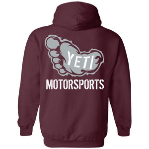 Yeti Motorsports logo 2-sided print G185 Gildan Pullover Hoodie 8 oz.