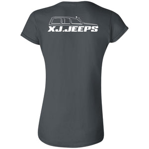 XJ Jeeps 2-sided print G640L Gildan Softstyle Ladies' Fitted T-Shirt