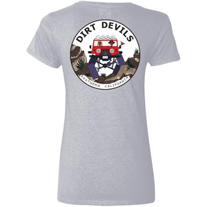 Dirt Devils Jeep Club 2-sided print G500VL Ladies' 5.3 oz. V-Neck T-Shirt
