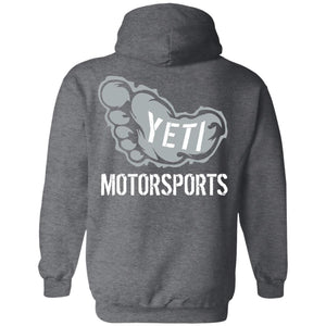 Yeti Motorsports logo 2-sided print G185 Gildan Pullover Hoodie 8 oz.